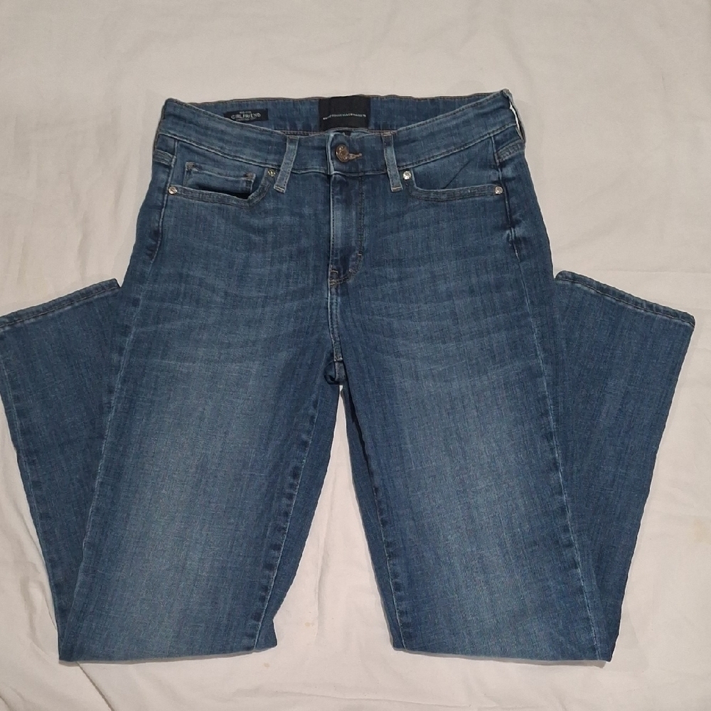 White House Black Market Women's Straight Leg Blue Jeans Size 0